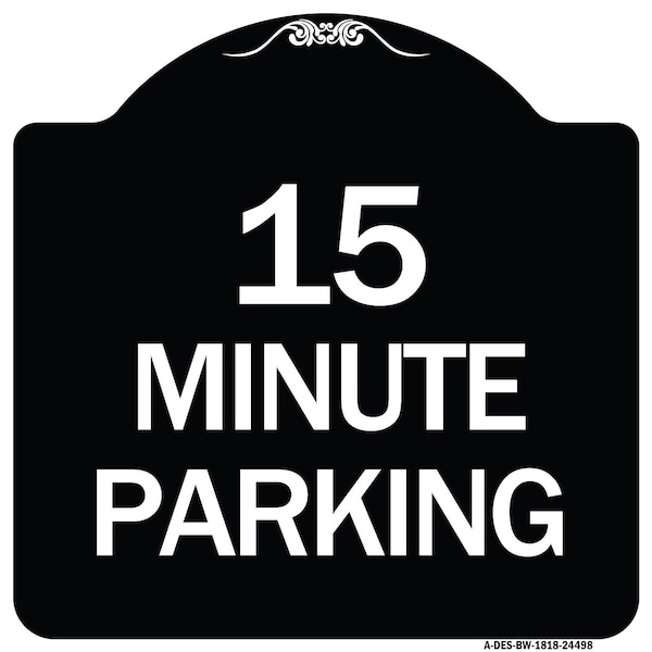 Signmission 2 Hour Parking Parking for Customers Heavy-Gauge Aluminum Sign, 18" x 18", BW-1818-24498 A-DES-BW-1818-24498 - main